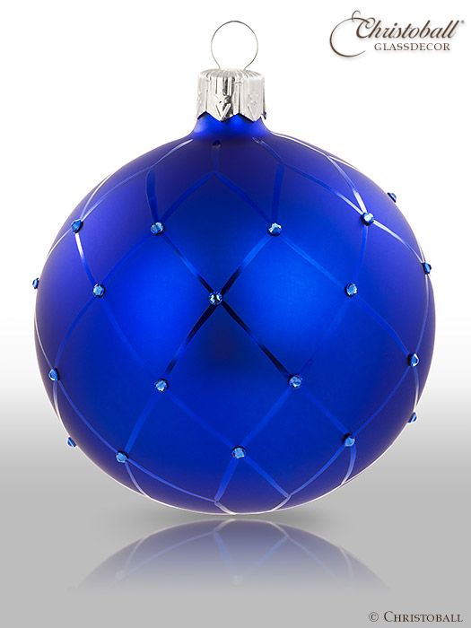 Coco´s Elegance Christbaumkugeln mit Swarovski-Kristallen Royal-Blau