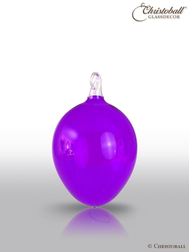 Osterei aus Glas M - Purple Royal - 1 Stück