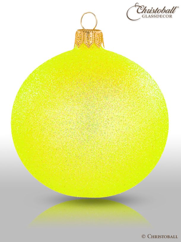 Weihnachtskugeln Pure Glamour - Sonderedition in Größe L / Neon-Gelb (1 Stück)