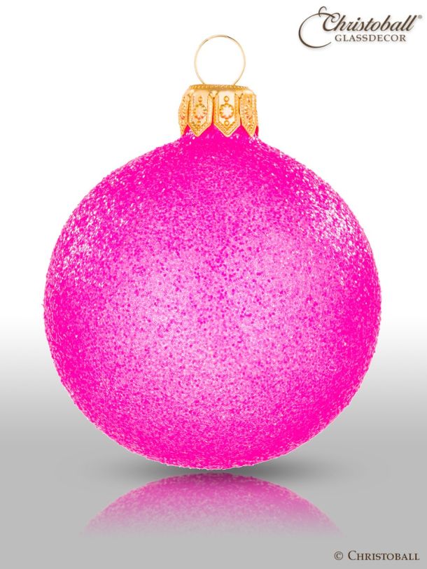 Weihnachtskugeln Pure Glamour 6er / Neon-Pink