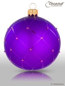 Coco´s Elegance Christbaumkugeln mit Preciosa-Kristallen - Purple Royal