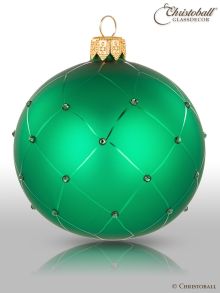 Coco´s Elegance Christbaumkugeln mit Preciosa-Kristallen - Smaragd-Grün
