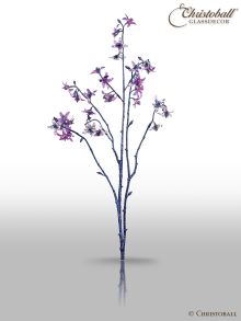 Dekoblume - Blüten-Zweig, irisierend Blau, ca. 74cm