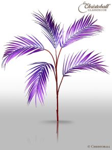 Dekoblume - Chico Bergpalmen-Zweig, irisierend Purple-Pink