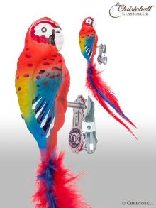 Vogel Papagei Ara mit Clip