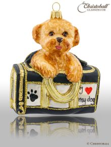 Weihnachtsform - Hund: Goldendoodle in Handtasche
