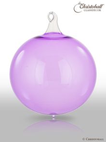 Glas-Kugel transparent mit Glashaken L - Veilchen Lila 