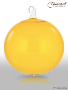 Glas-Kugel transparent mit Glashaken XL - Sunny - 1 Stück