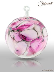 Glaskunst - Farbige Glaskugel, Rosa-Pink