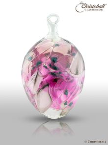 Glaskunst - Farbiges Glas-Ei, Rosa-Pink