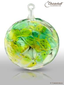 Glaskunst - große farbige Glaskugel, Grün