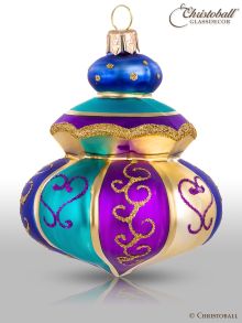 Magic Oriental Weihnachtskugel Form 5 Lila Blau Gold