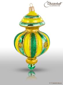 Magic Oriental Weihnachtskugel / Form 1 Gelb-Grün