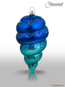 Magic Capricious Weihnachtskugel Form 7 Royal-Blau Türkis