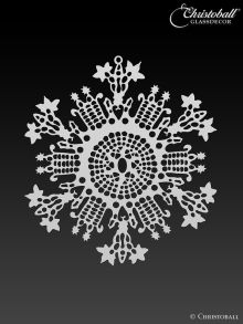Metallkunst - Edelstahl Ornament Schneekristall 1