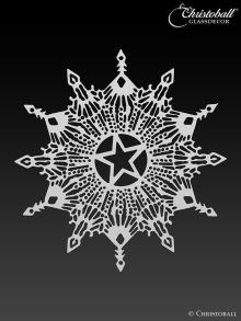 Metallkunst - Edelstahl Ornament Schneekristall 2