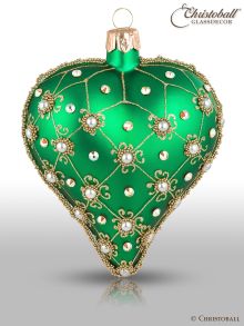 Weihnachtsform Herz Smaragd-Grün
