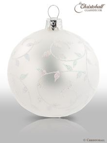 Romeo & Julia Weihnachtskugel Perlenschimmer-Weiss