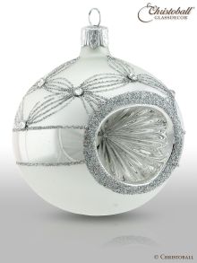 Reflex Weihnachtskugeln, Weiss-Silber