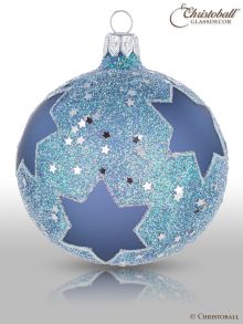 Stars Christbaumkugel blau