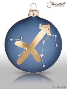 Sternzeichen Weihnachtskugel mit Swarovski-Kristallen Schütze