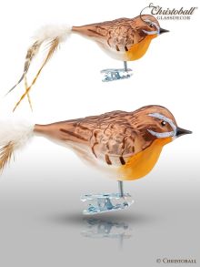 Vogel mit Clip - Braunkehlchen
