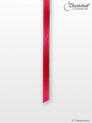 Satinband, doppelseitig, 3mm breit, Klassisches Rot