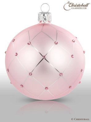Coco´s Elegance Christbaumkugeln mit Swarovski-Kristallen Blossom Rosa