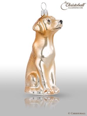 Weihnachtsform Hund Labrador Creme-Weiss 