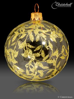 Romeo & Julia Weihnachtskugel Transparent-gold