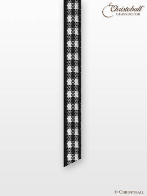 Kariertes Vichy-Band, 5mm breit, Schwarz-Weiss