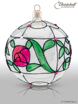 À la Tiffany - Weihnachtskugel "LADY GLORIA" mit Swarovski-Kristallen