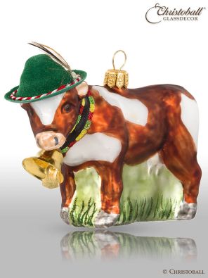 Weihnachtsform Kuh mit Hut