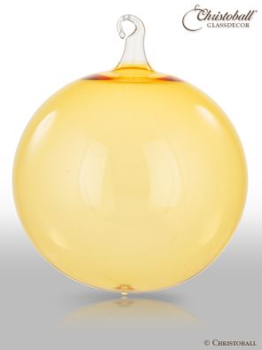 Glas-Kugel transparent mit Glashaken XL - Gold 