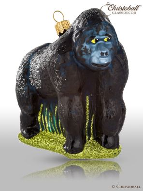 Weihnachtsform - Gorilla Affe - aus Glas