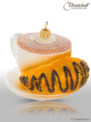 Weihnachtsform - Kaffee mit Croissant