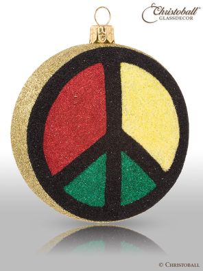 Christoball Weihnachtsform Peace Zeichen