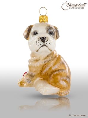 Weihnachtsfigur - Englische Bulldogge - Welpen, Hund