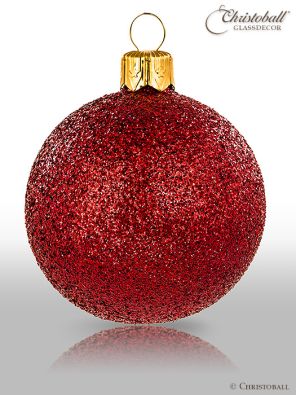 Pure Glamour Weihnachtskugel Rot