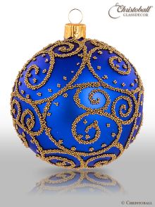 Eleganza Weihnachtskugel L Royal-Blau 