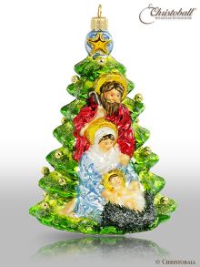 Weihnachtsform Heilige Familie am Tannenbaum