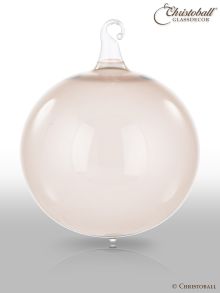 Glas-Kugel transparent mit Glashaken L - Champagne