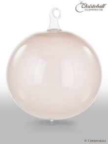 Glas-Kugel transparent mit Glashaken XL - Champagne