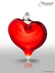Glaskunst Herz rot