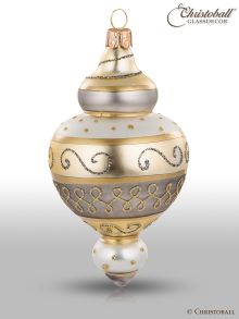 Magic Oriental Weihnachtskugel Form 4 Anthrazit Gold Champagne