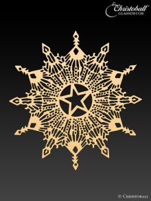 Metallkunst -  24 Karat vergoldetes Ornament Schneekristall 2
