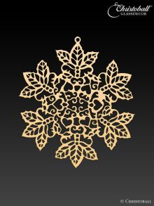 Metallkunst -  24 Karat vergoldetes Ornament Schneekristall 3