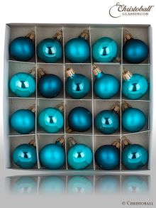 Weihnachtskugeln Minis - Petrol-Blau & Türkis