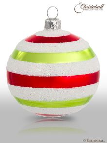 Stripes Weihnachtskugeln Rot-Grün-Weiss